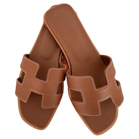 hermes gold oran sandals